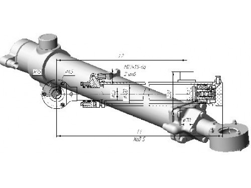 Гидроцилиндр ГЦ-100х63х800.31 (вынос рамы) применяется для автог