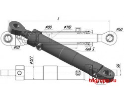 Гидроцилиндр стрелы ГЦ-110.56х1120 ЭО-2621, ЭО-2626.